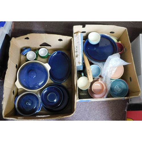 701 - Denby Pottery - A large collection of 1960/80s in various colours including Cottage Blue, Gold, Brow... 