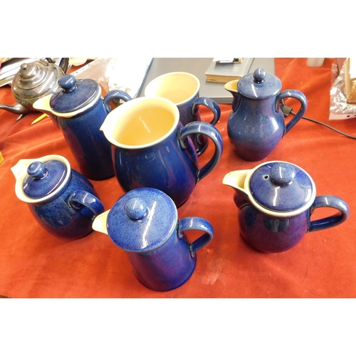 701 - Denby Pottery - A large collection of 1960/80s in various colours including Cottage Blue, Gold, Brow... 