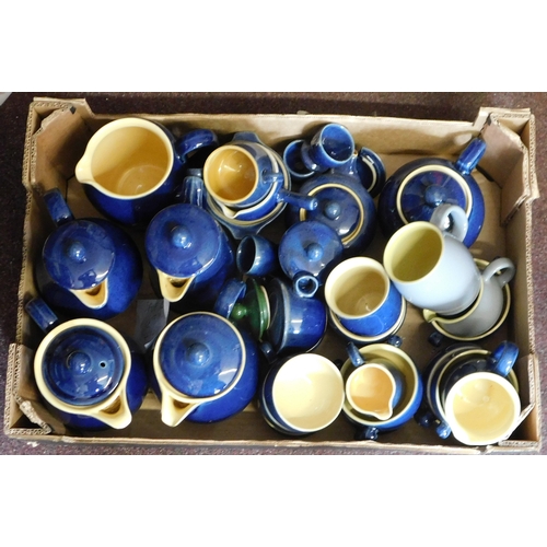 701 - Denby Pottery - A large collection of 1960/80s in various colours including Cottage Blue, Gold, Brow... 