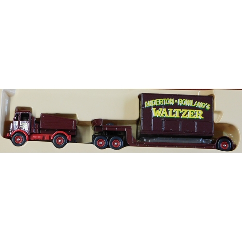 105 - Lledo The Showmans Collection DG123001 AEC Mammoth Ballast Box with Drawbar Trailer and Load Waltzer... 