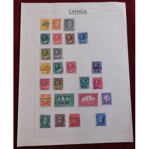 1083 - Canada 1873-1951 used collection on three pages. Cat value £178.95