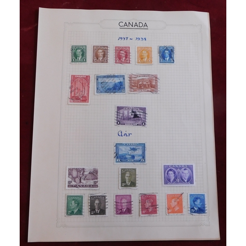 1083 - Canada 1873-1951 used collection on three pages. Cat value £178.95