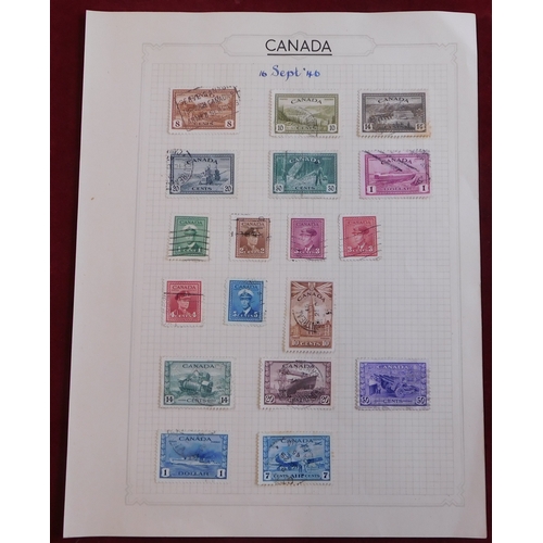 1083 - Canada 1873-1951 used collection on three pages. Cat value £178.95