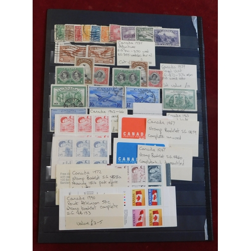 1084 - Canada 1882-1990 collection of m/m and used postage and commemoratives on double sided stock page pl... 