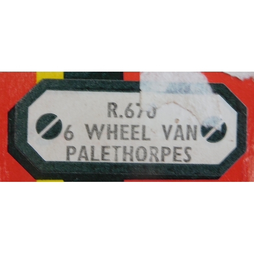 120 - Hornby Railways R670 6 Wheel Van Palethorpes, Mint in Box.