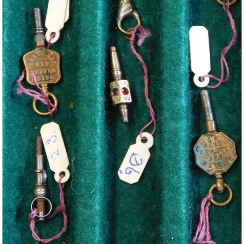 503 - A collection of (40) antique watch keys, a huge collection of Georgian, Victorian and later keys man... 