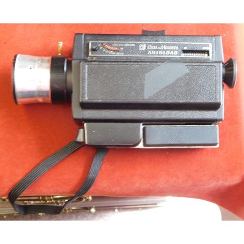 520 - Bell And Howell Autoload Focus-Matic Super 8 Model 491 in leather carry case. Buyer collects.