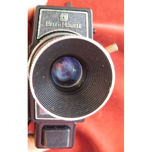 520 - Bell And Howell Autoload Focus-Matic Super 8 Model 491 in leather carry case. Buyer collects.