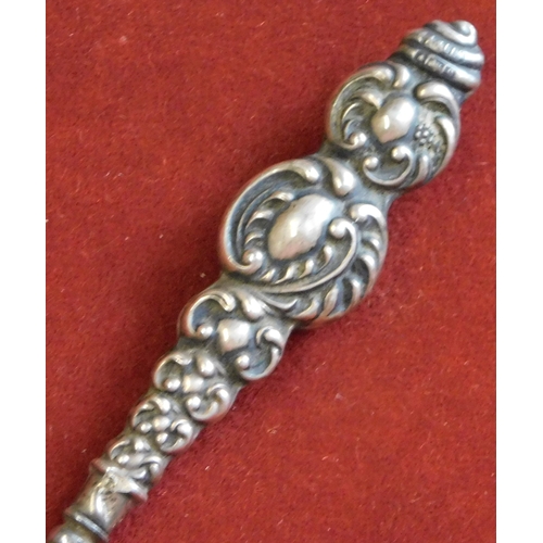 544 - Button Hook 1902 Birmingham with silver handle. Total length 17cm