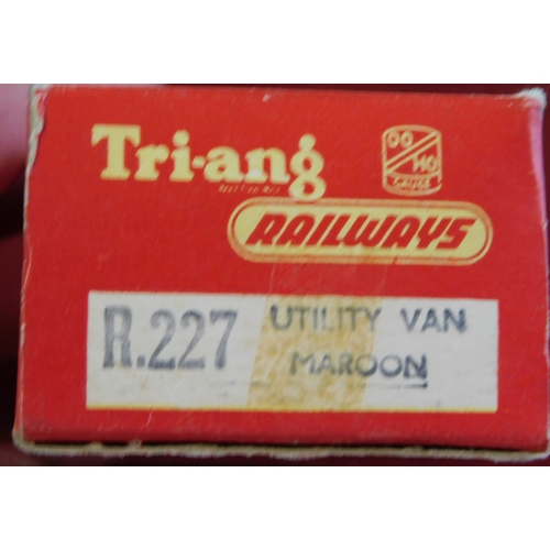 84 - Tri-ang Railways R227 Utility Van Maroon, Boxed.