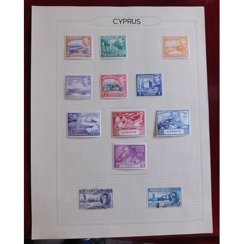 1101 - Cyprus 1934-1951 m/m and used on three pages. Cat value £202.90