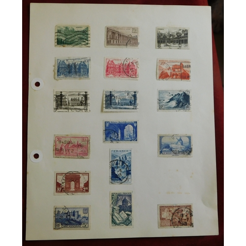 1109 - France 1900-1955 used collection of (7) pages, strength in postage issues and views/tourist publicit... 