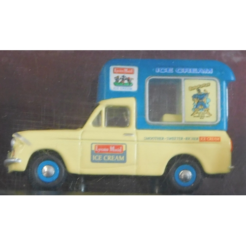 16 - Oxford 1:76 Railway Scale Misc. Ice Cream Truck (3) and Tractor (2). Mint in box.