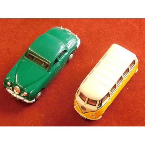 34 - Corgi Campervan and Mini Motorways Green Car. Unboxed.