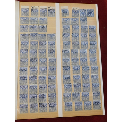 1115 - Germany 1889-1900 SG 47 used 3pf yellow green x192, SG 49 used 20pf violet blue x200 on 4 stock page... 