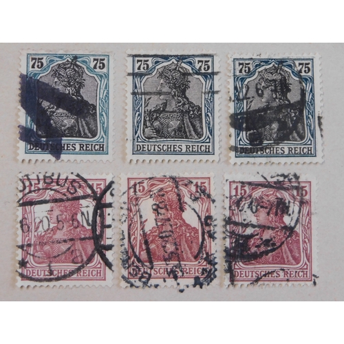 1120 - Germany 1916-1920 definitives sheet with 17 used definitive all described, post mark/shades study gr... 