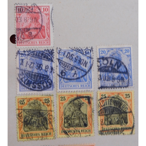 1121 - Germany 1902 sheet of (22) used definitives all described. Post mark/shades study group. Cat value £... 