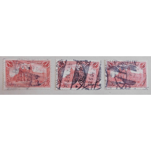 1121 - Germany 1902 sheet of (22) used definitives all described. Post mark/shades study group. Cat value £... 