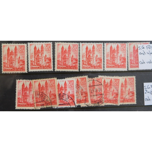 1126 - Germany - Saar Allied Occupation 1920 and French Occupation 1947 n/m and used collection on two page... 