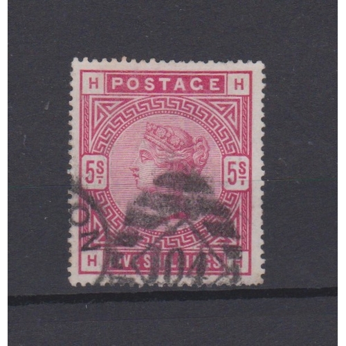 1060 - Great Britain 1883-84 SG 181 used 5s crimson. Cat value £250