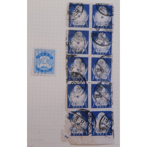 1155 - Japan 1883-1961 used collection (60+) on five pages. Cat value £62.25