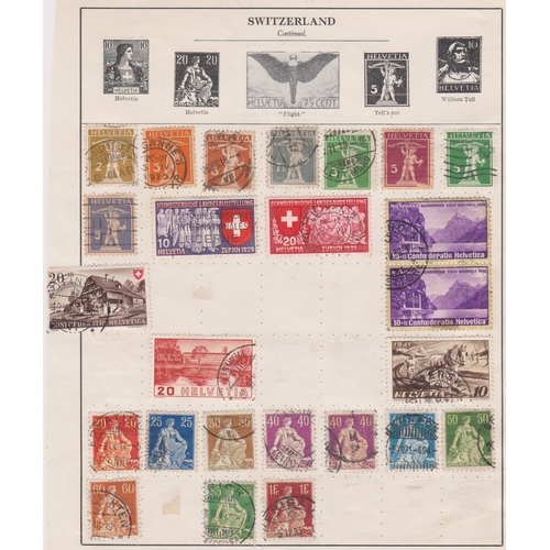 1310 - Switzerland 1862-1960 collection of m/m and used on five pages, strength in 1862-82 period. Includes... 