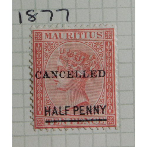 1171 - Mauritius 1879-1950 collection of m/m and used on six pages. Cat value £89.95