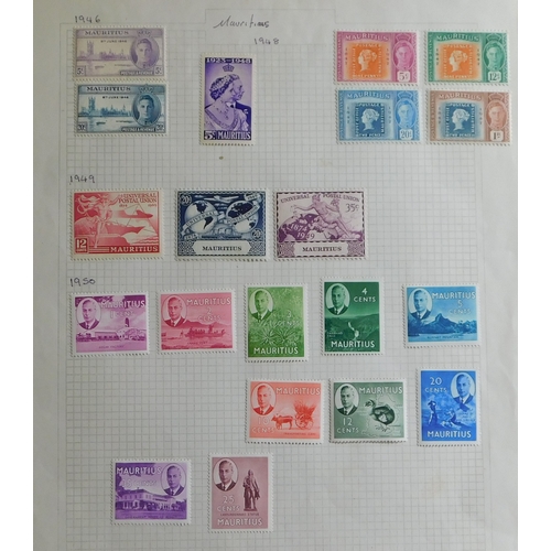 1171 - Mauritius 1879-1950 collection of m/m and used on six pages. Cat value £89.95