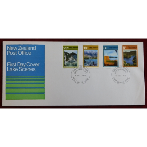 1186 - New Zealand 1971-79 collection of (61) unaddressed FDCs, plus New Zealand PO official paid Air Mail ... 