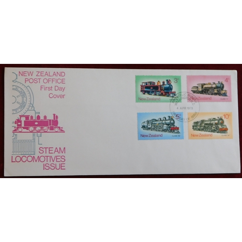 1186 - New Zealand 1971-79 collection of (61) unaddressed FDCs, plus New Zealand PO official paid Air Mail ... 