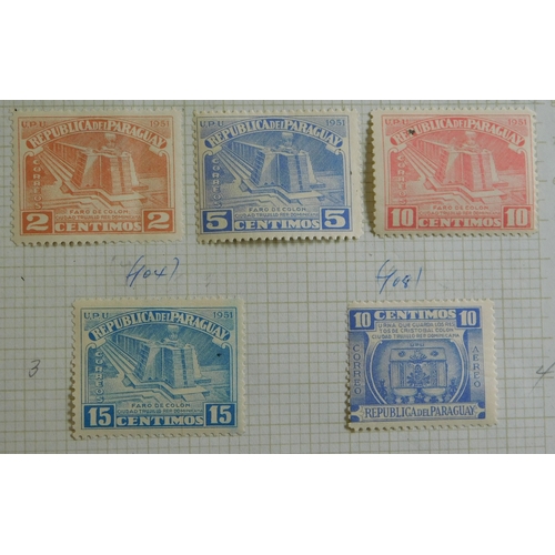 1187 - Paraguay 1887-1940 m/m and used on four pages plus many pages of m/m not postally issues Art, Space ... 