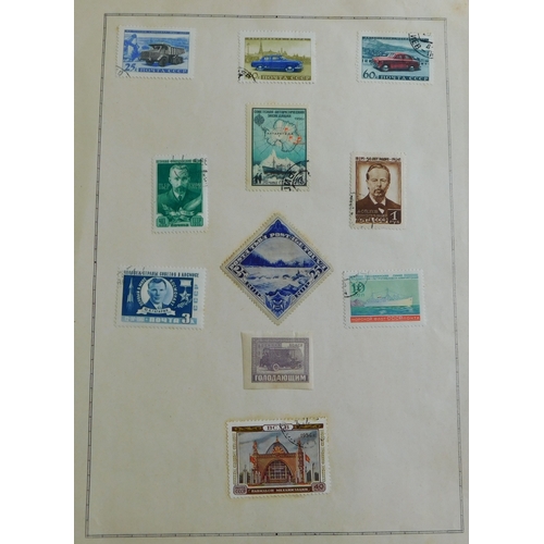 1197 - Russia 1866-1988 Collection of m/m and used postage and commemoratives on 14 old album pages. U/M sh... 