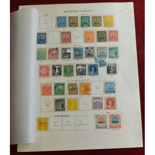 1213 - El Salvador 1867-1958 collection of m/ma and used 100's on old album pages, includes opts, Airs and ... 