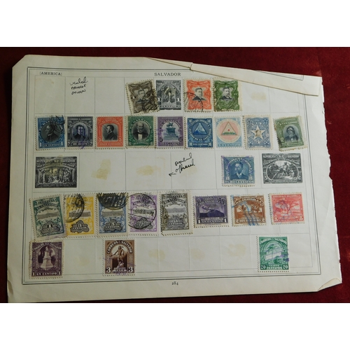 1213 - El Salvador 1867-1958 collection of m/ma and used 100's on old album pages, includes opts, Airs and ... 