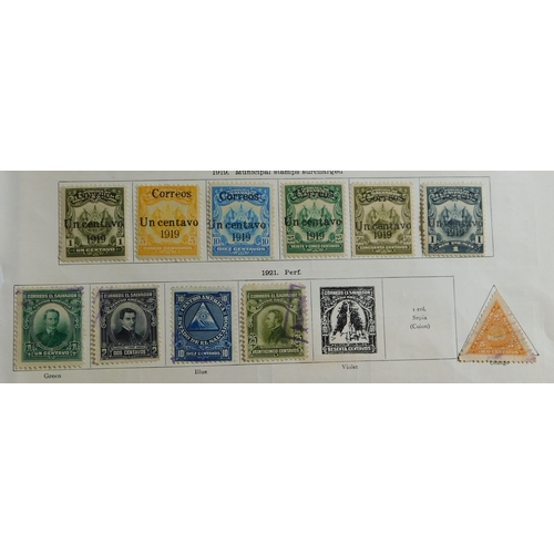 1213 - El Salvador 1867-1958 collection of m/ma and used 100's on old album pages, includes opts, Airs and ... 