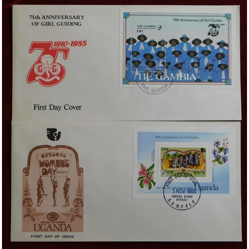 1235 - Scouting - Girl guides Worldwide 1970-86 group of (11) envelopes, (10 of which commemorate the 75th ... 