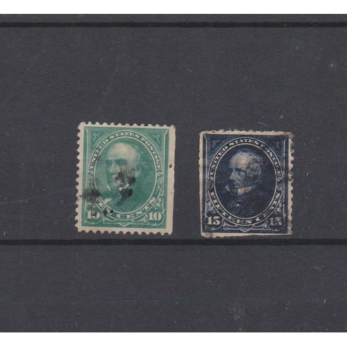 1433 - USA 1894-1895 definitives SG 260-261 used 10c and 15c, 15c has trimmed edges. Scott 258-259. Cat val... 