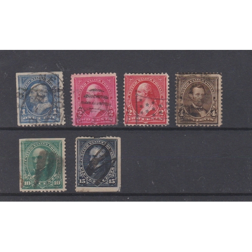 1434 - USA 1894-1895 definitives SG 251d, 252-253, 256, 260-261 used. Cat value £109.25