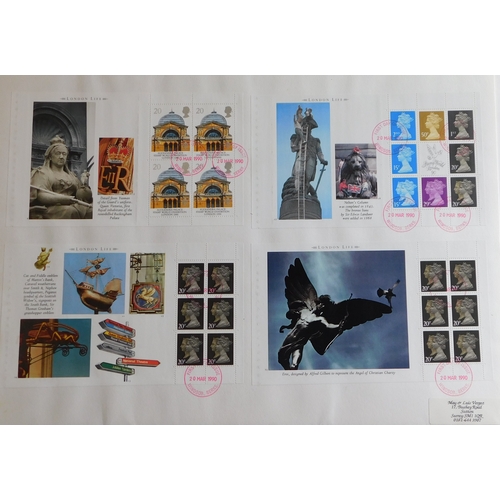 1072 - Great Britain 1980-2001 Post office Prestige sets on large FDCs by May & Luis Verger with full bookl... 