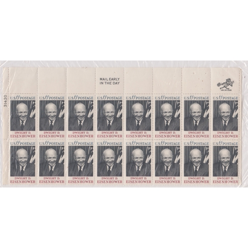 1440 - USA 1898-1994 mint and used on 11 stock pages and old album pages, also u/m SG 1371 Eisenhower block... 