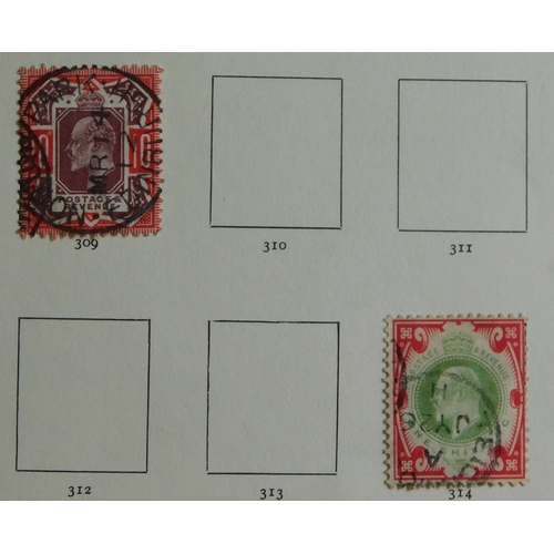 1065 - Great Britain 1902-1913 Edward VII collection of (34) used in the SG 215-314 range on four pages. No... 