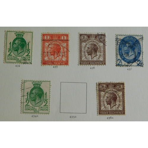 1068 - Great Britain 1924-1936 George V on three pages SG 418-429 used set, British Empire Exhibition SG 43... 