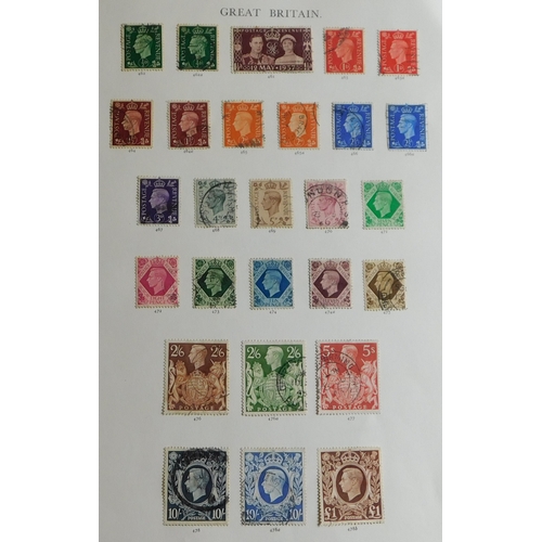 1069 - Great Britain 1937-1951 George VI on three pages, SG 461-514 used. Includes postage sets including w... 