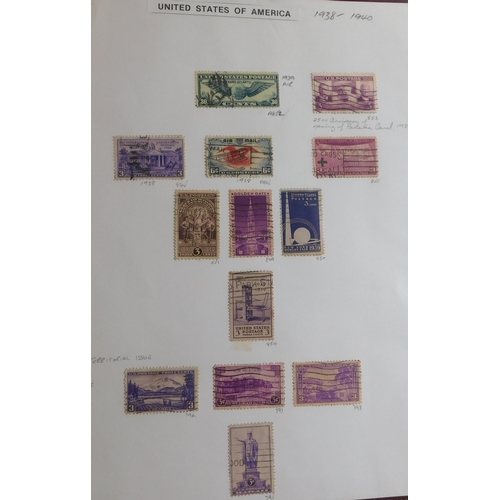 1454 - USA 1932-65 collection on (31) pages of mainly used with some m/m, coil stamps and covers 100s. Cat ... 