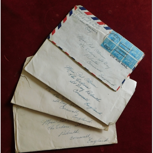 1460 - USA 1944-47 US Navy envelopes and Airmail 90 FPO San Francisco to England. An untidy lot but all US ... 