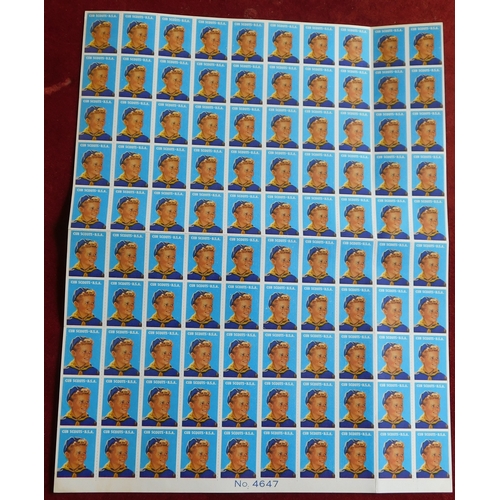 1465 - USA 1960 50th Anniv of American Boy Scouts u/m sheet of 40 SG 1144 4c Boy Scout stamps with 5 sheets... 