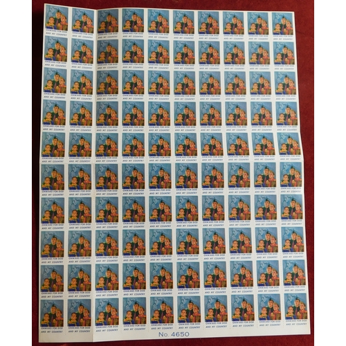 1465 - USA 1960 50th Anniv of American Boy Scouts u/m sheet of 40 SG 1144 4c Boy Scout stamps with 5 sheets... 