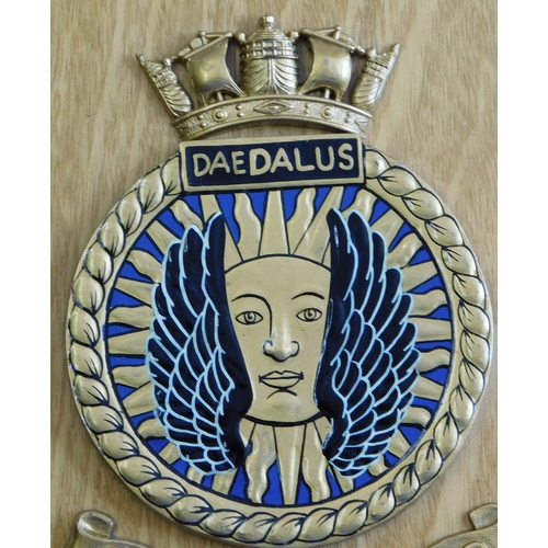 207 - British HMS Daedalus Shield in box