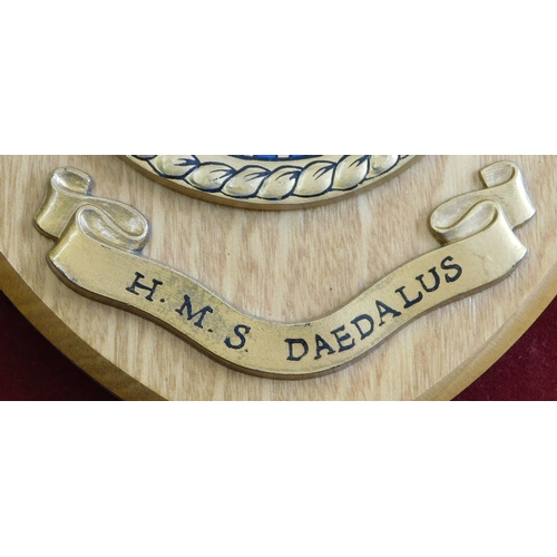 207 - British HMS Daedalus Shield in box