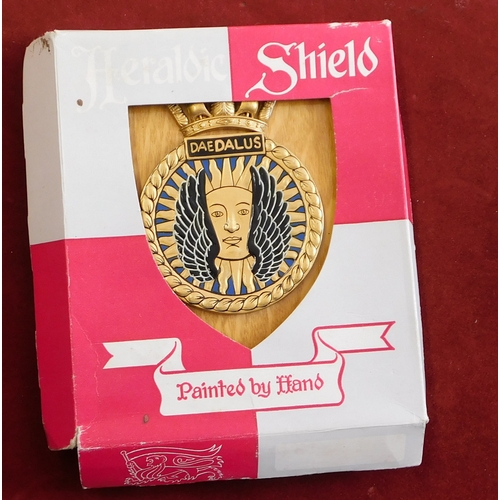 207 - British HMS Daedalus Shield in box